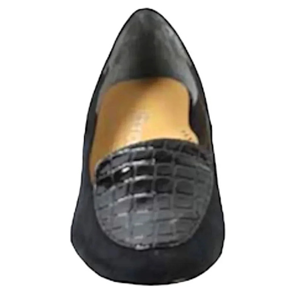 J. Renee Ballanca block heel pumps, patent & suede. Black NWOT women’s size 9 - Picture 3 of 14
